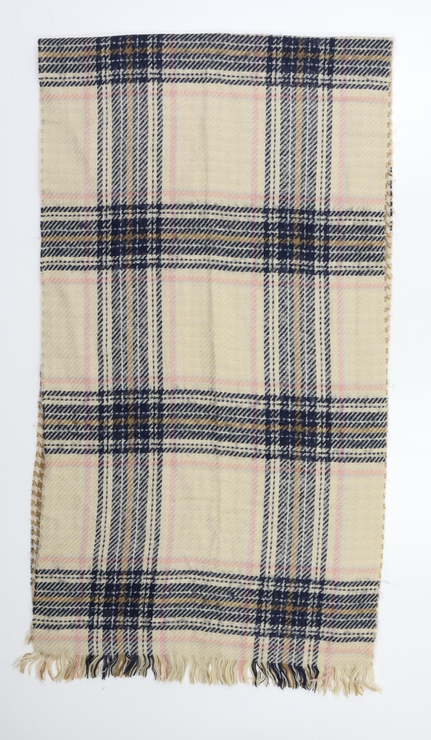 Prew Womens Beige Check Shawl/Wrap