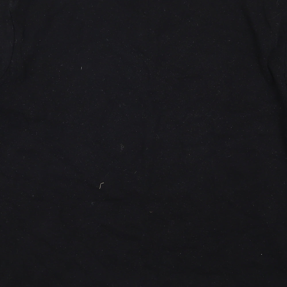 River Island Mens Black Floral Pullover Sweatshirt Size L - Flower Sleeves