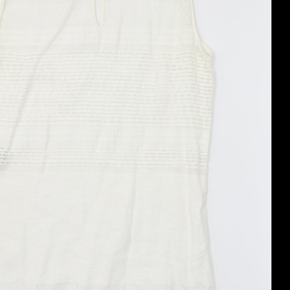 Zara Womens White Basic Blouse Size L