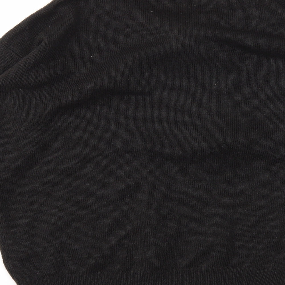 BRAVE SOUL Womens Black Animal Print Pullover Jumper Size 12