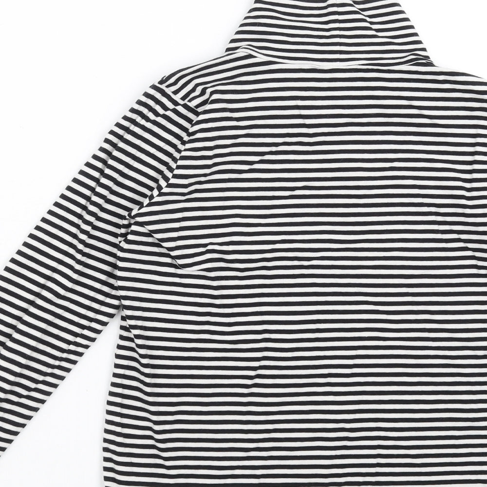 TU Girls Black Striped Basic T-Shirt Size 10 Years