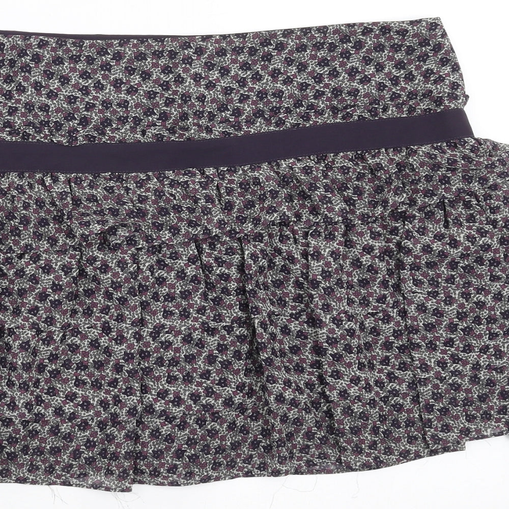 MNG collection Womens Purple Floral Mini Skirt Size 10