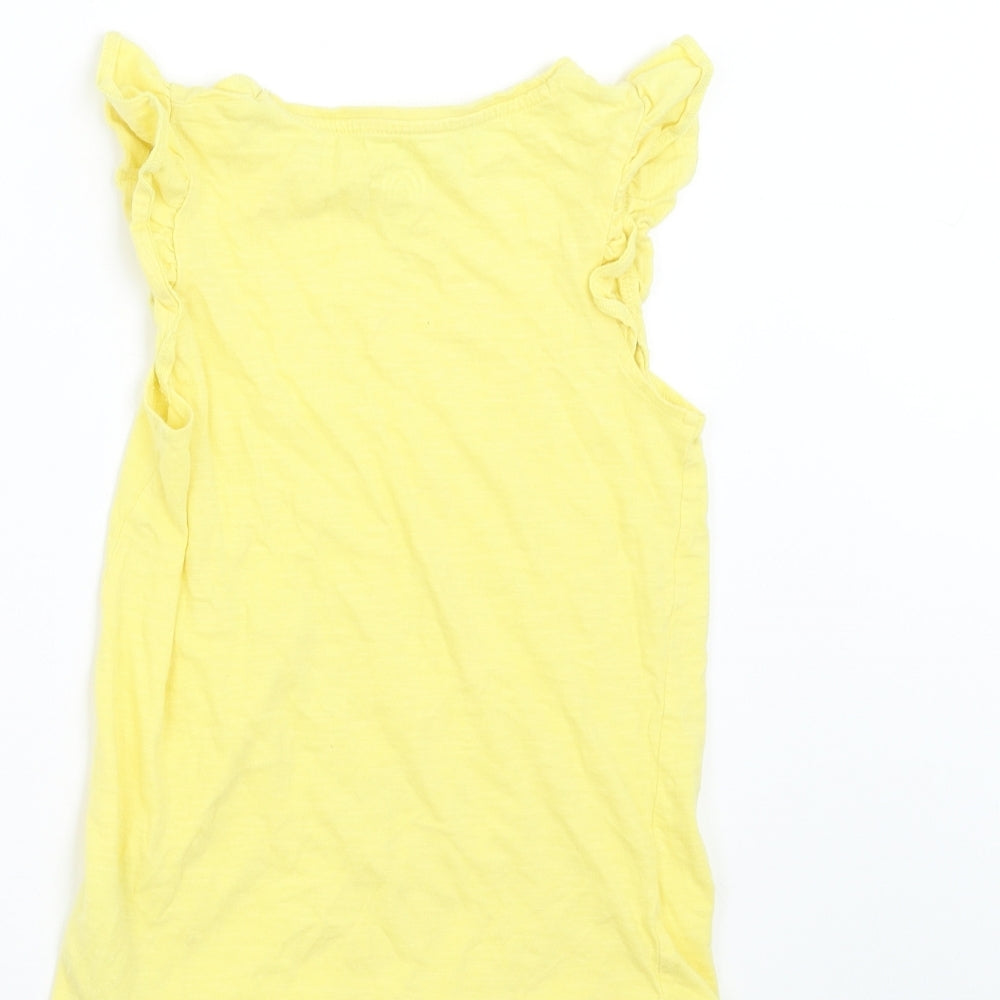 F&F Girls Yellow Basic T-Shirt Size 5-6 Years