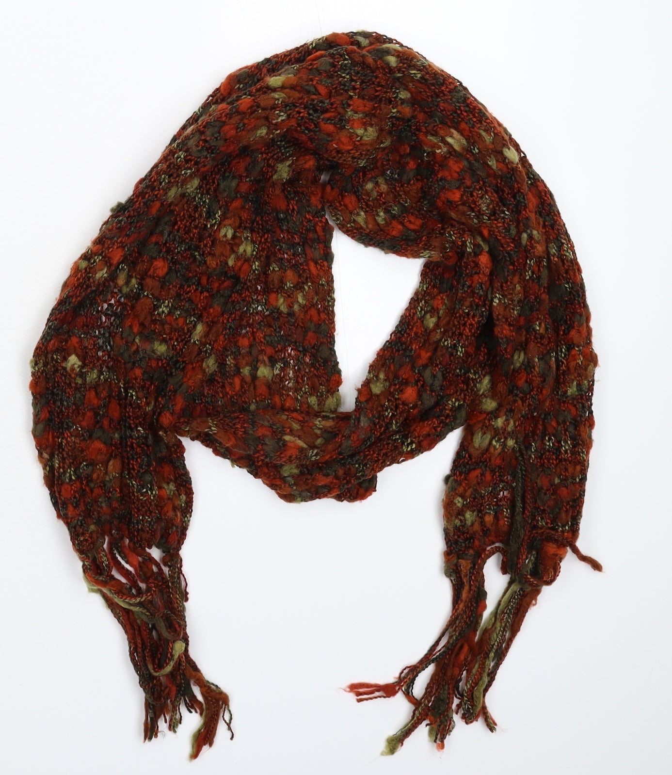 Preworn Womens Brown Knit Scarf