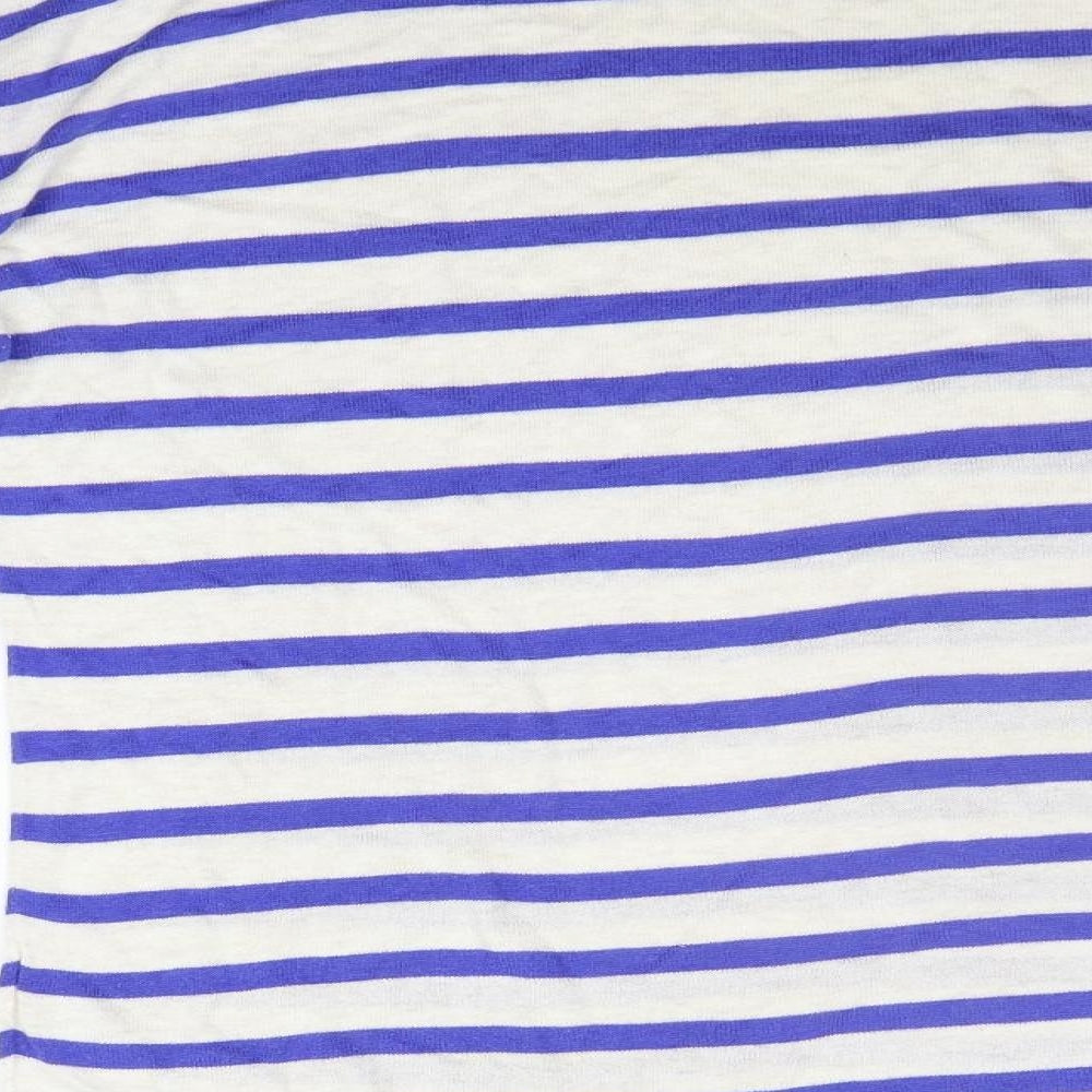 H&M Womens Blue Striped Pullover Jumper Size M