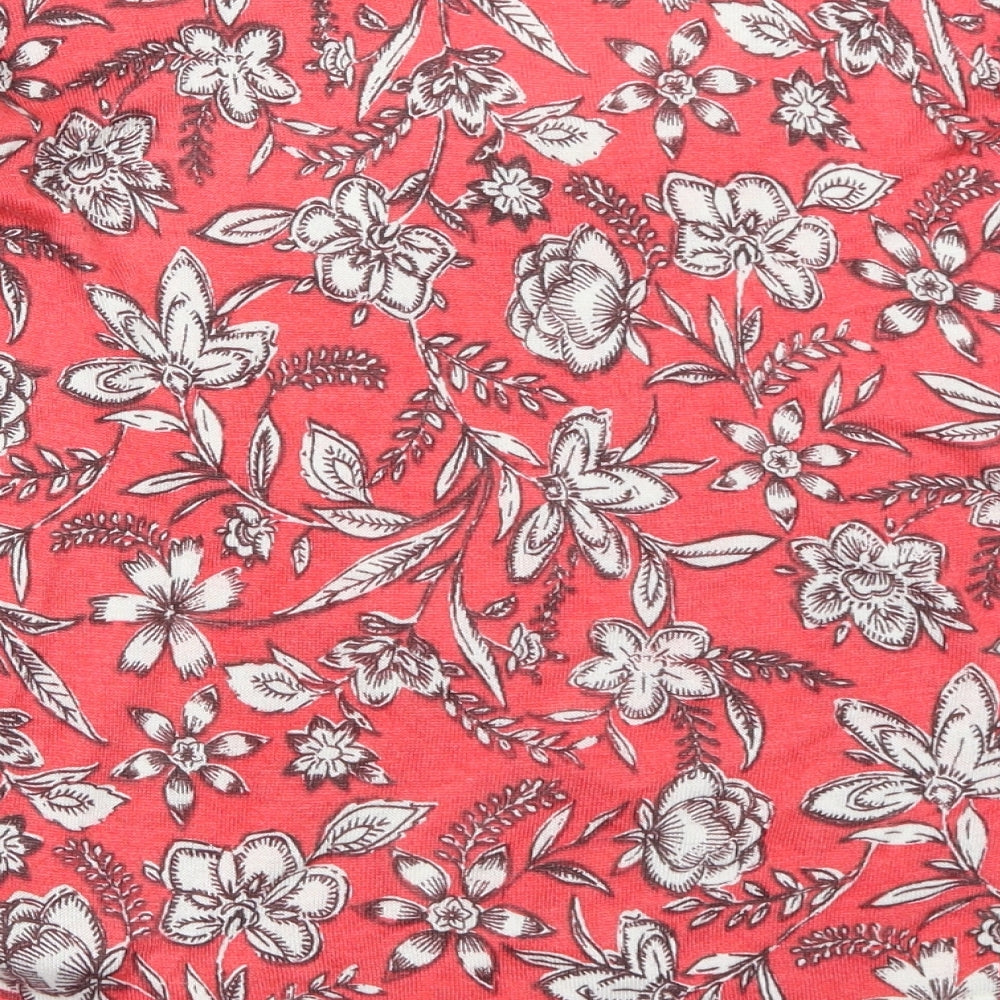 Marks and Spencer Womens Red Floral Pullover Jumper Size S
