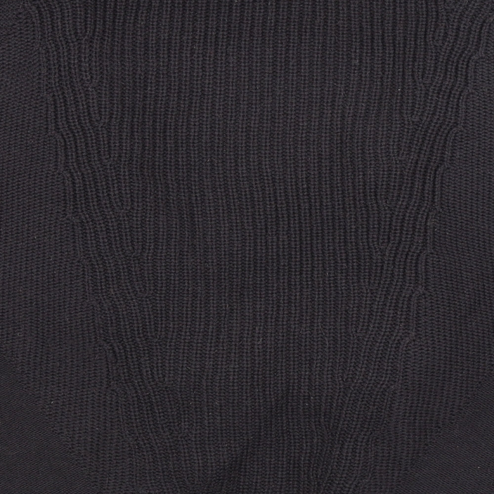 M&S Womens Black Wrap Jumper Size 12