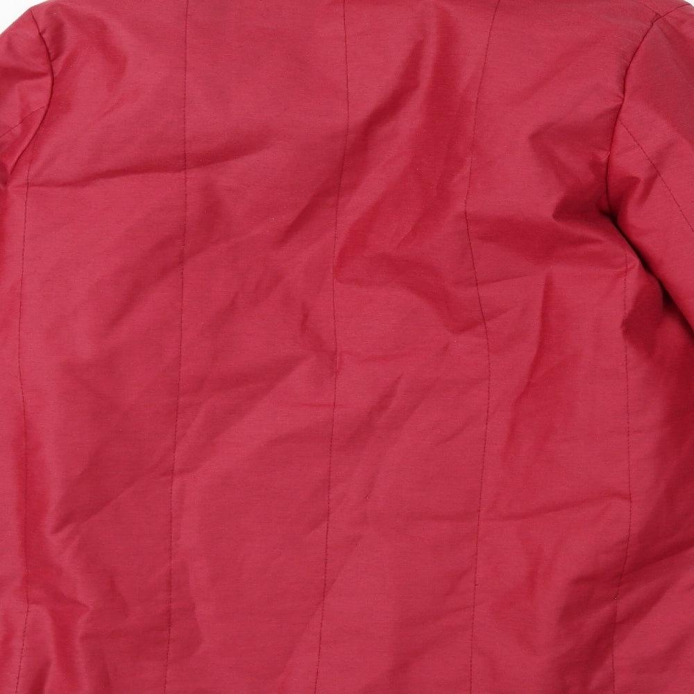Preworn Womens Red Overcoat Coat Size 14
