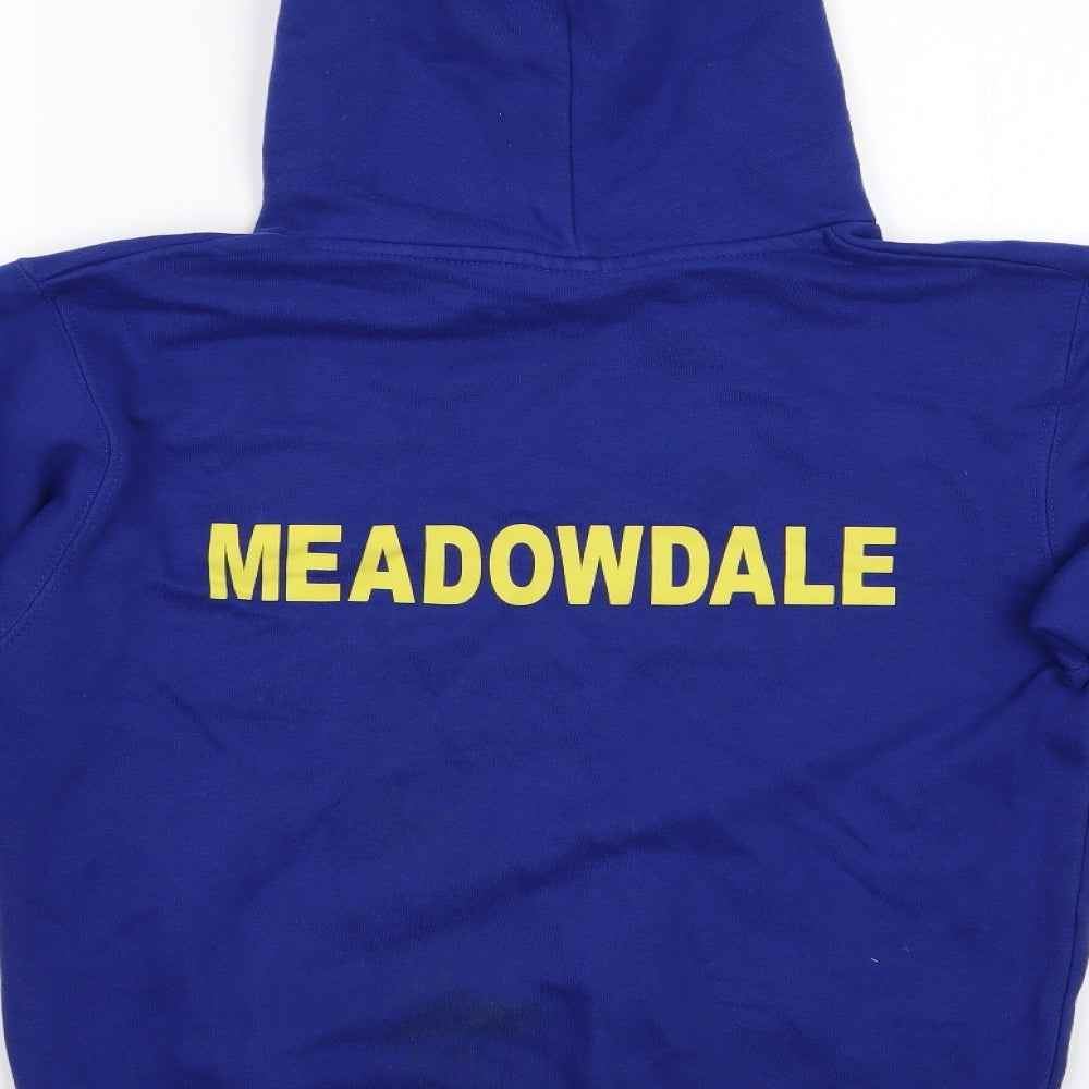 Blue Max Mens Blue Pullover Hoodie Size S - Meadowvale Logo Hoody