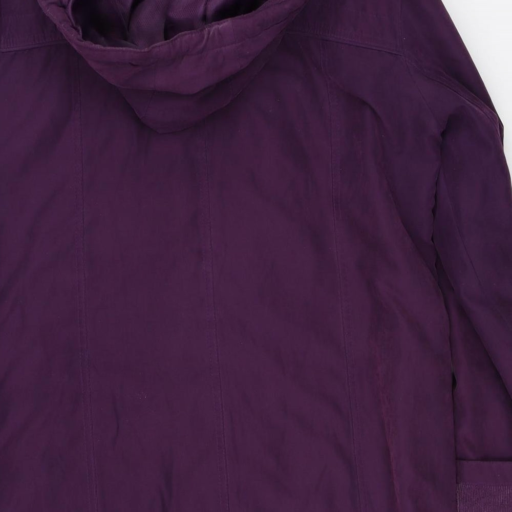 BM Collection Womens Purple Overcoat Coat Size S