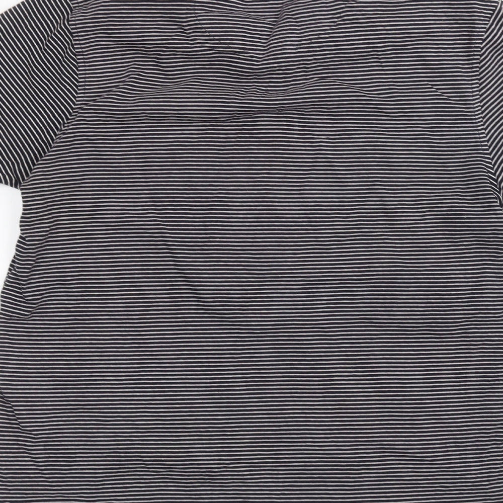 Hammond & Co Mens Blue Striped Polo Size S
