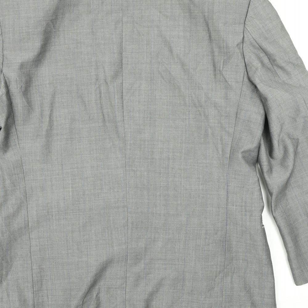 Licona Mens Grey Striped Jacket Blazer Size 40