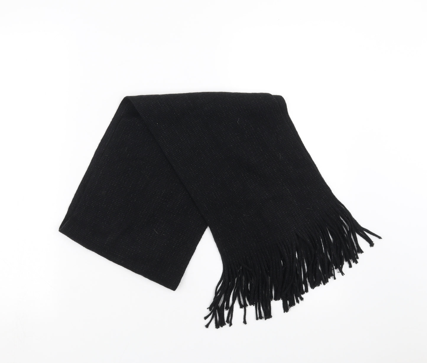 Preworn Womens Black Knit Scarf