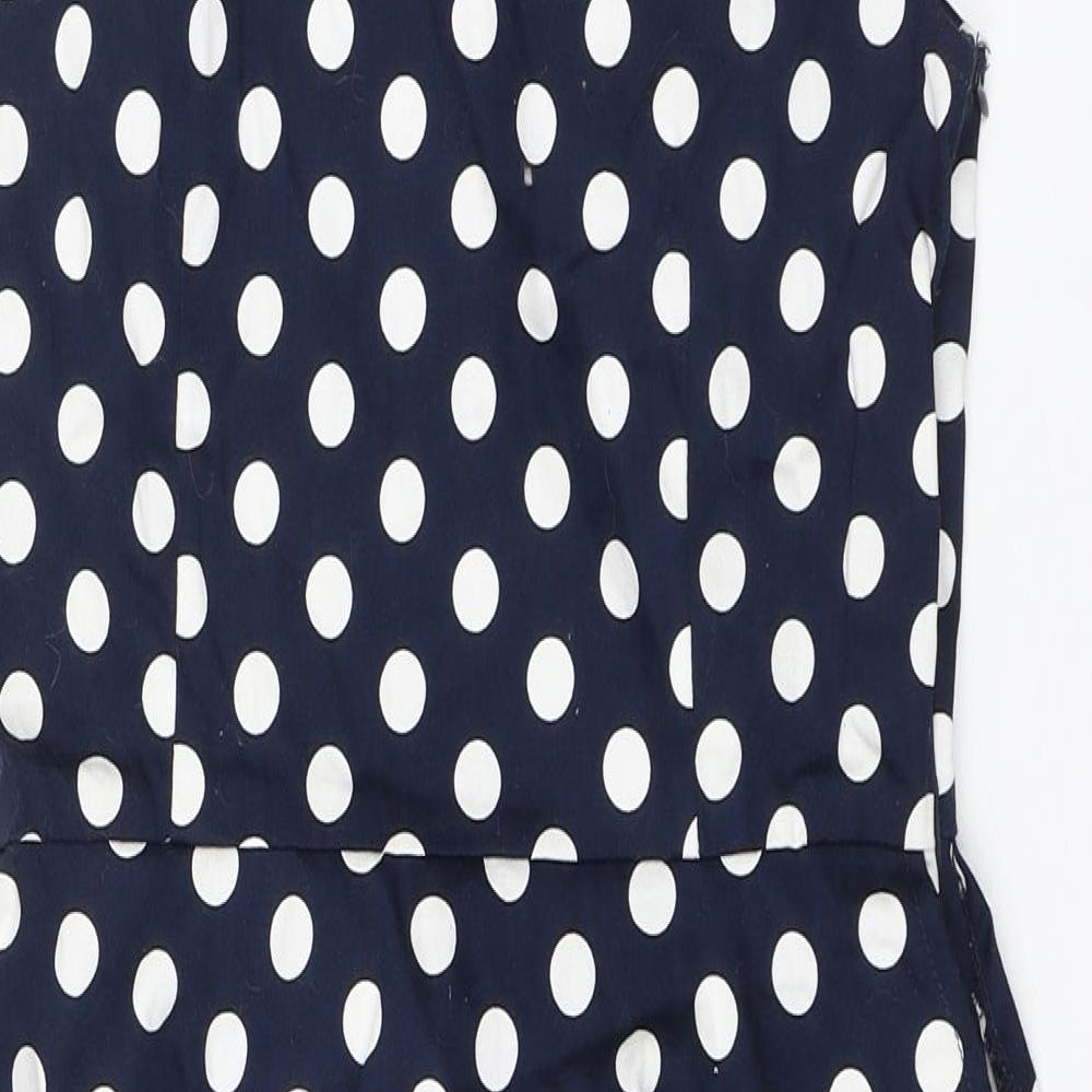 AX Paris Womens Blue Polka Dot T-Shirt Dress Size 8