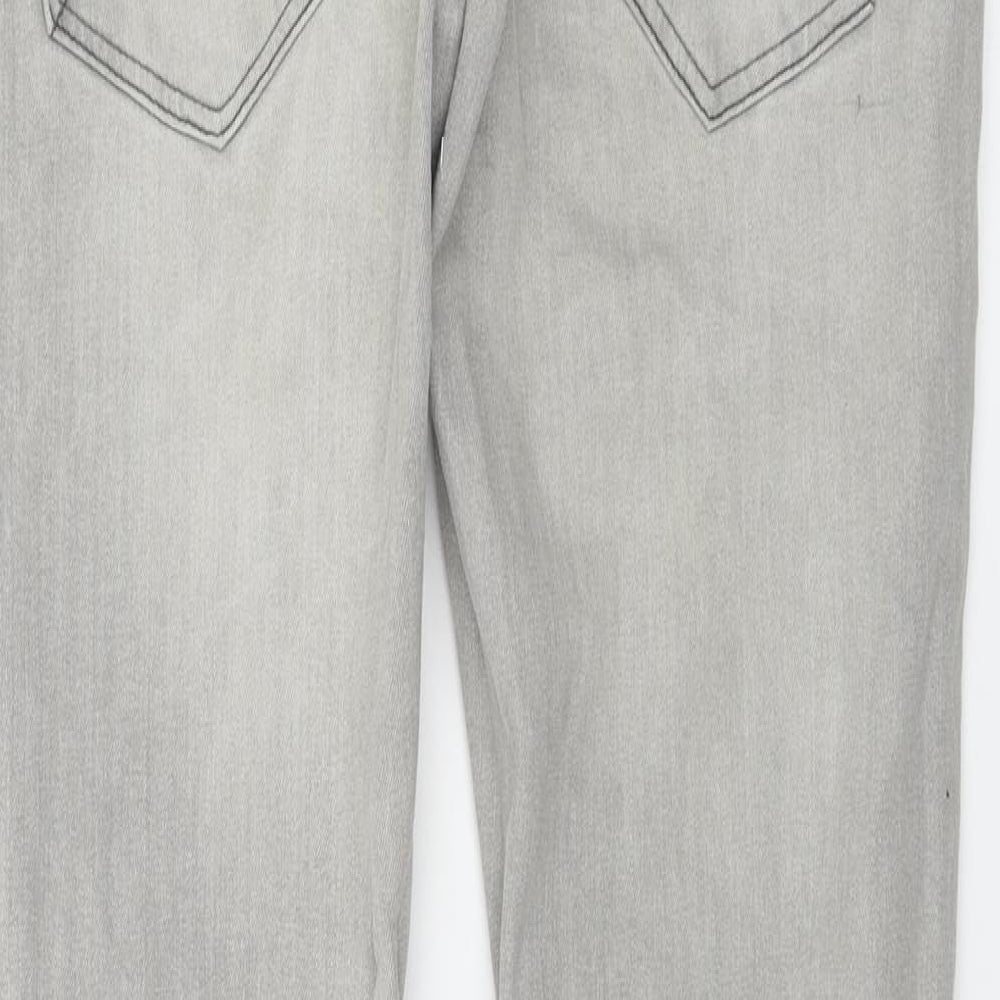 Preworn Womens Grey Skinny Jeans Size 32 in L28 in