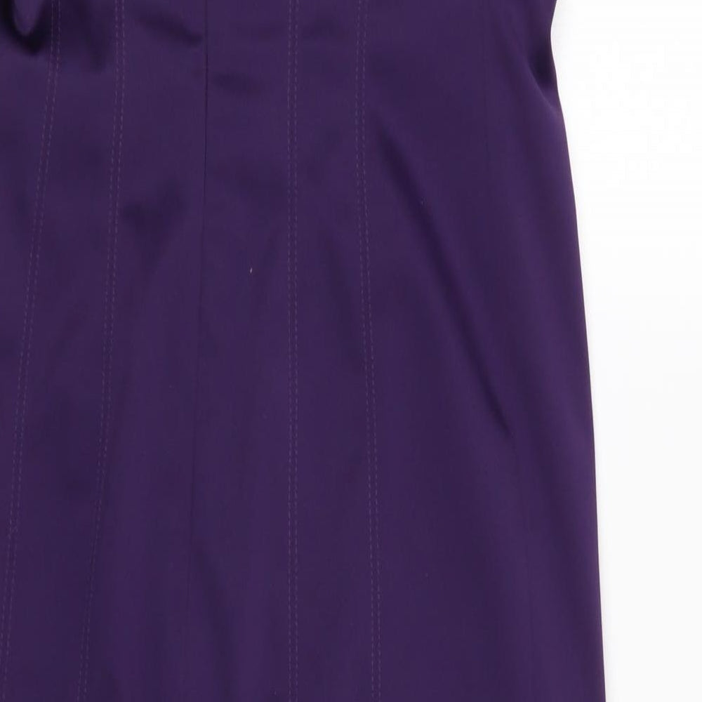 Atmosphere Womens Purple Ball Gown Size 8 - Strapless Dress Purple with Bow Front
