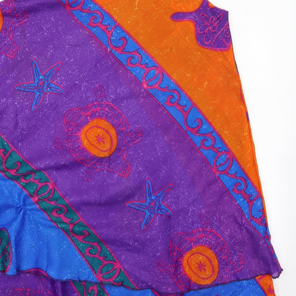 Womens Multicoloured Slip Dress - Spaghetti Straps