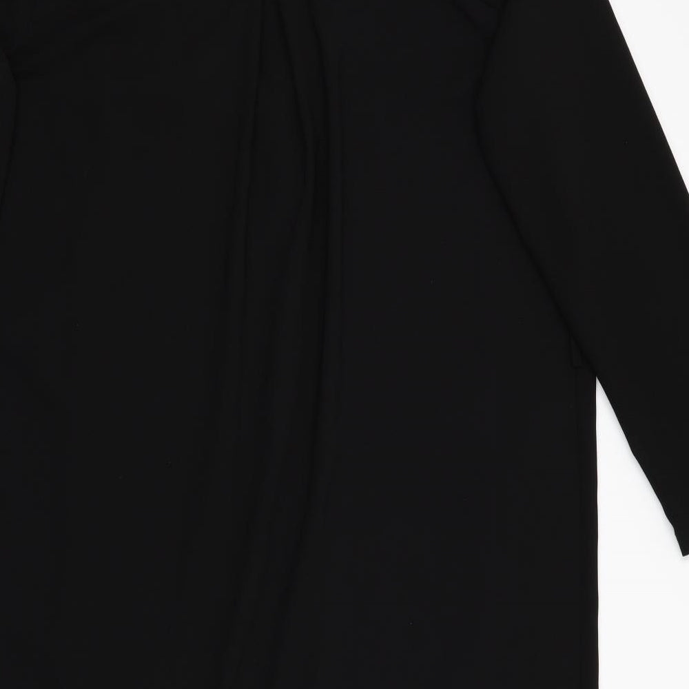 DOROTHEY PERKINS Womens Black Jacket Size 14 - Black, non fastening, lightweight longline jacket