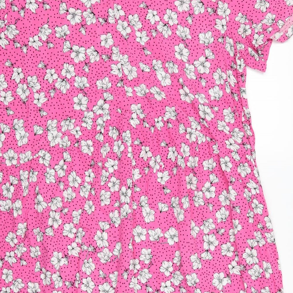 George Womens Pink Floral A-Line - George Pink Dress Floral