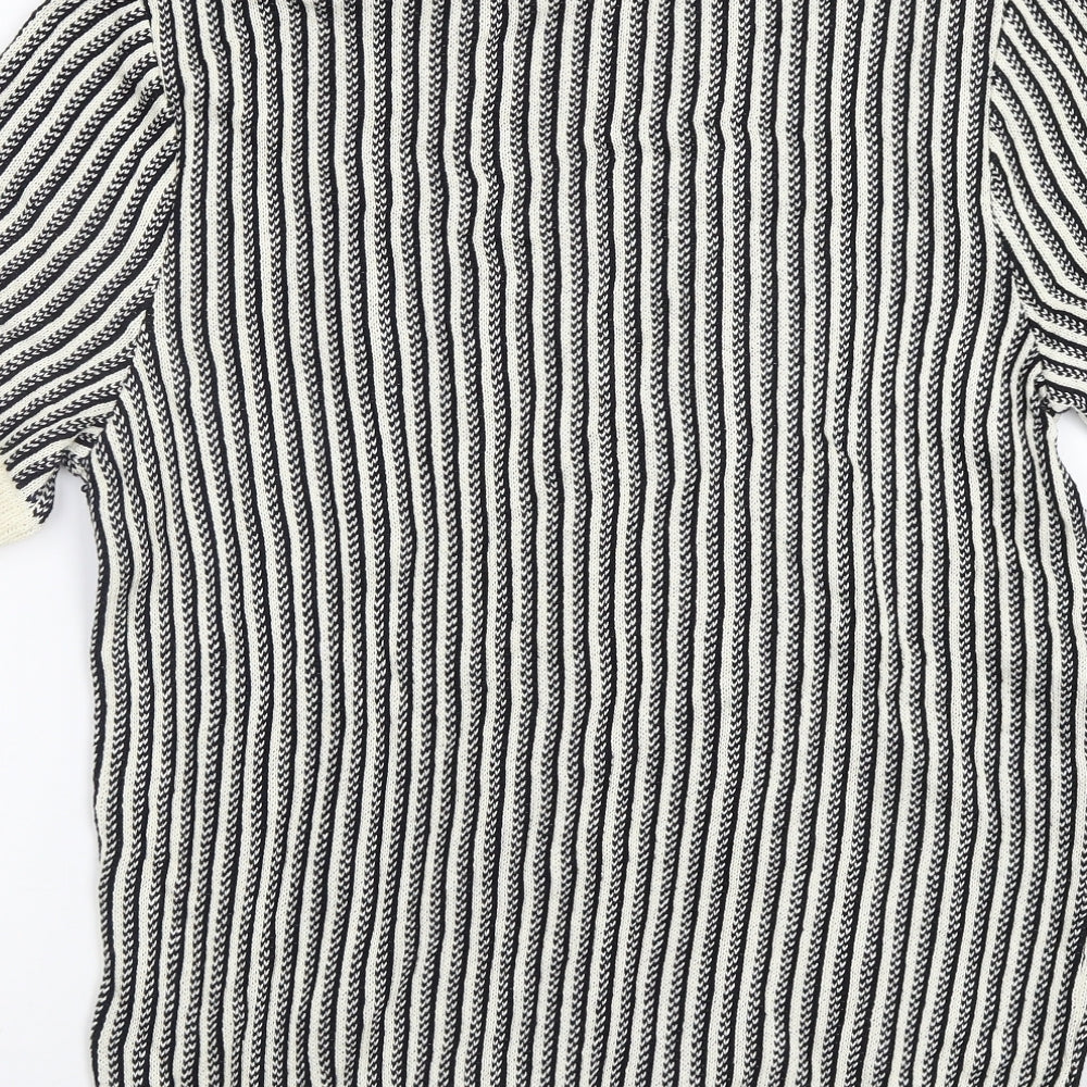 Euro Rose Womens White Geometric Pullover Jumper Size L