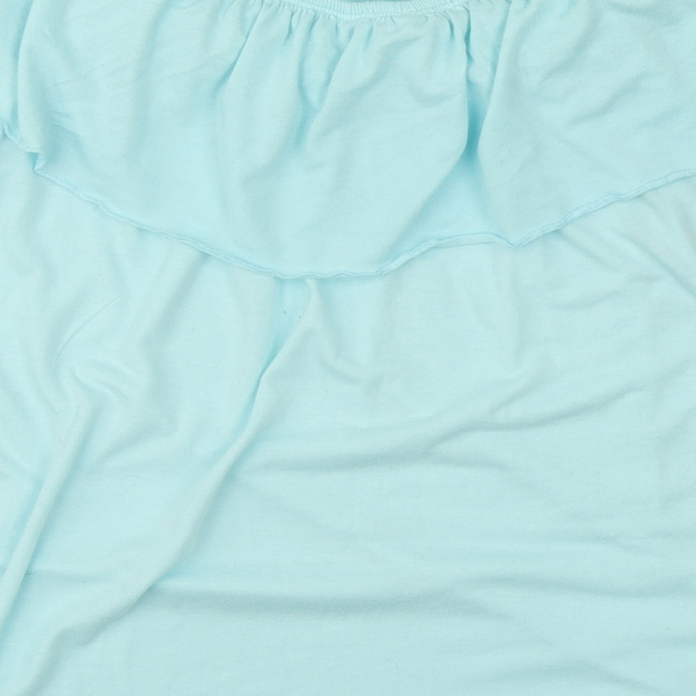 Candy Couture Womens Blue Basic Tank Size 16