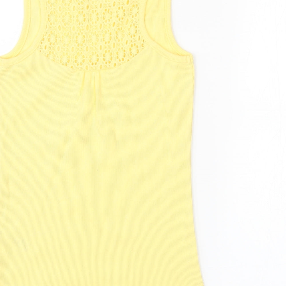 George Girls Yellow Basic Tank Size 8-9 Years
