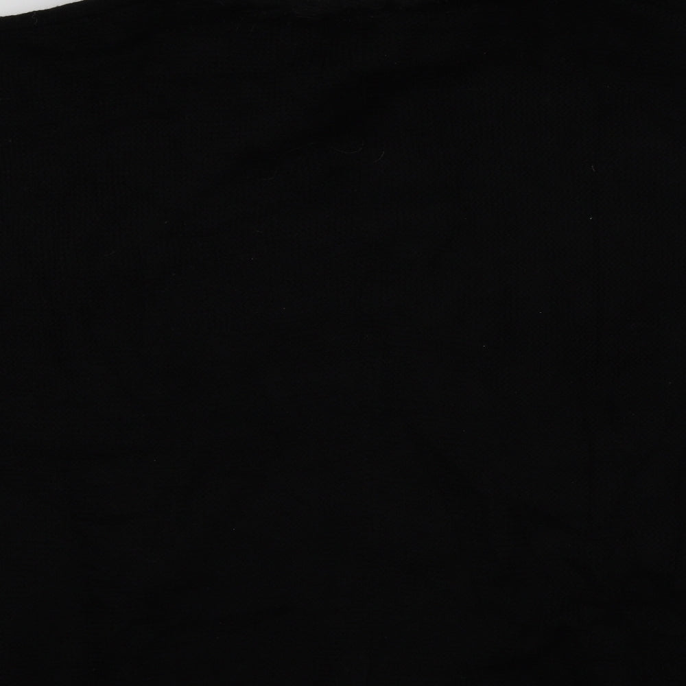 M&S Womens Black Wrap Jumper One Size