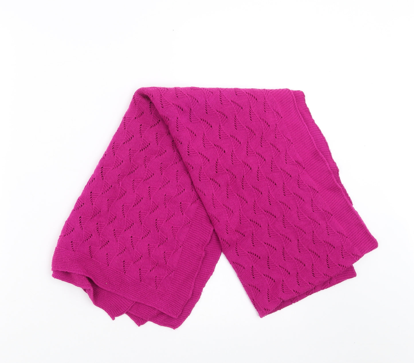 Preworn Womens Purple Geometric Scarf