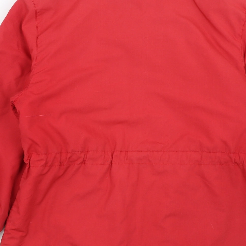 Marks and Spencer Womens Red Quilted Jacket Size 8