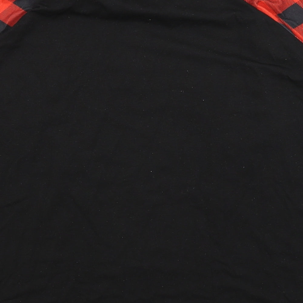 Preworn Mens Black Solid Pyjama Top Size M - Christmas 2020