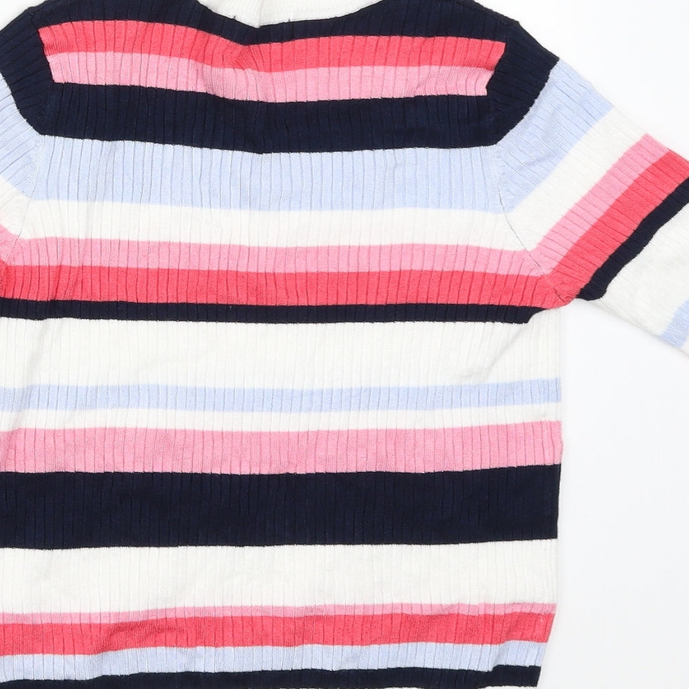 M&S Womens Multicoloured Striped Pullover Jumper Size 12
