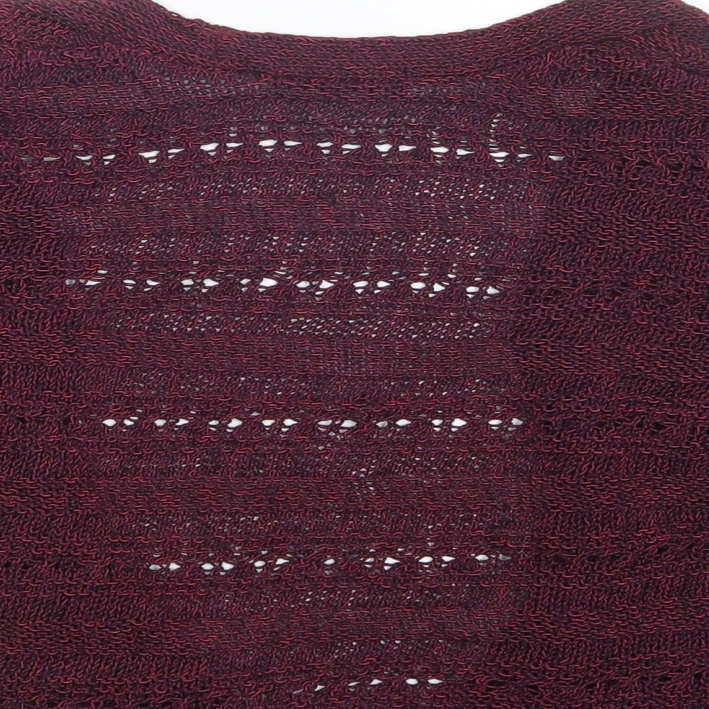 George Womens Purple Knit Cardigan Jumper Size 14