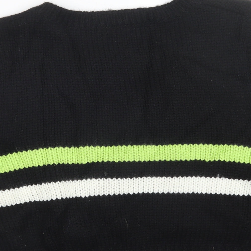 Apparel XTT Womens Black Knit Pullover Jumper Size L