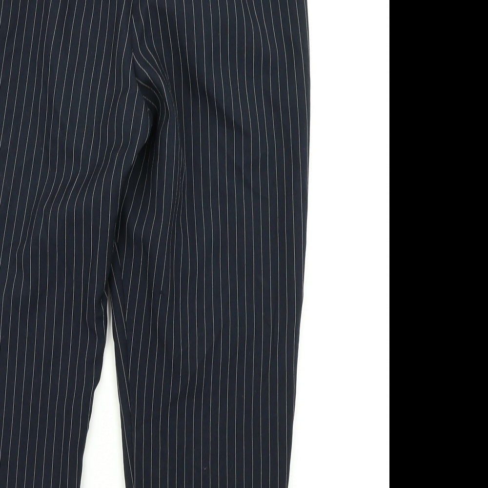 Tophop Womens Blue Striped Dress Pants Trousers Size 8 L20 in