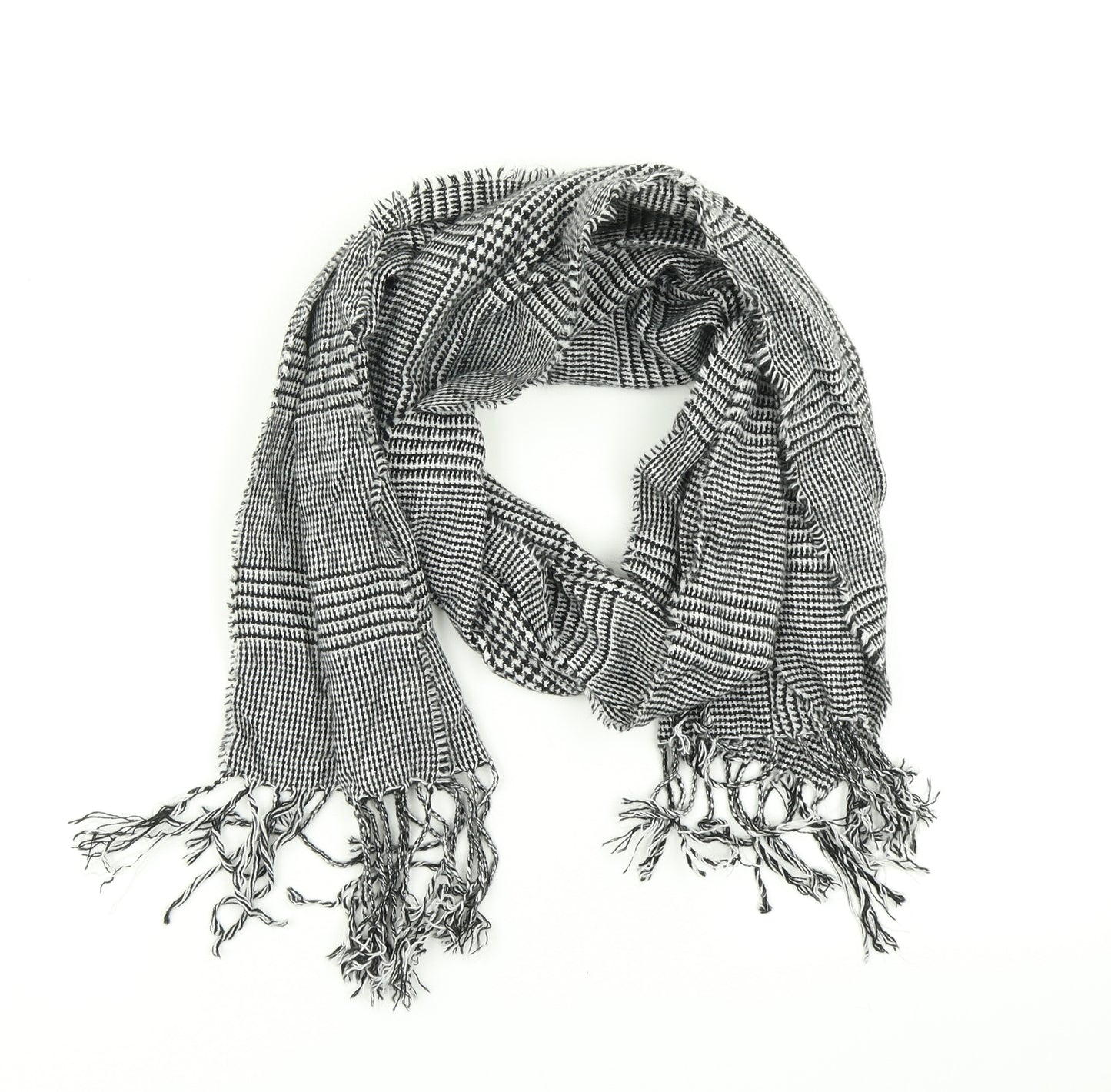 New Look Womens Black Check Scarf