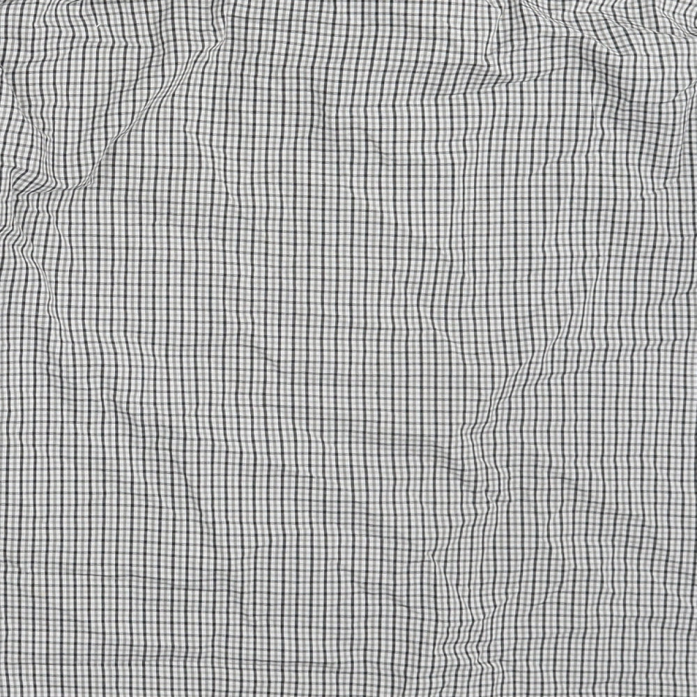 Cedar Wood State Mens White Check Button-Up Size 15.5