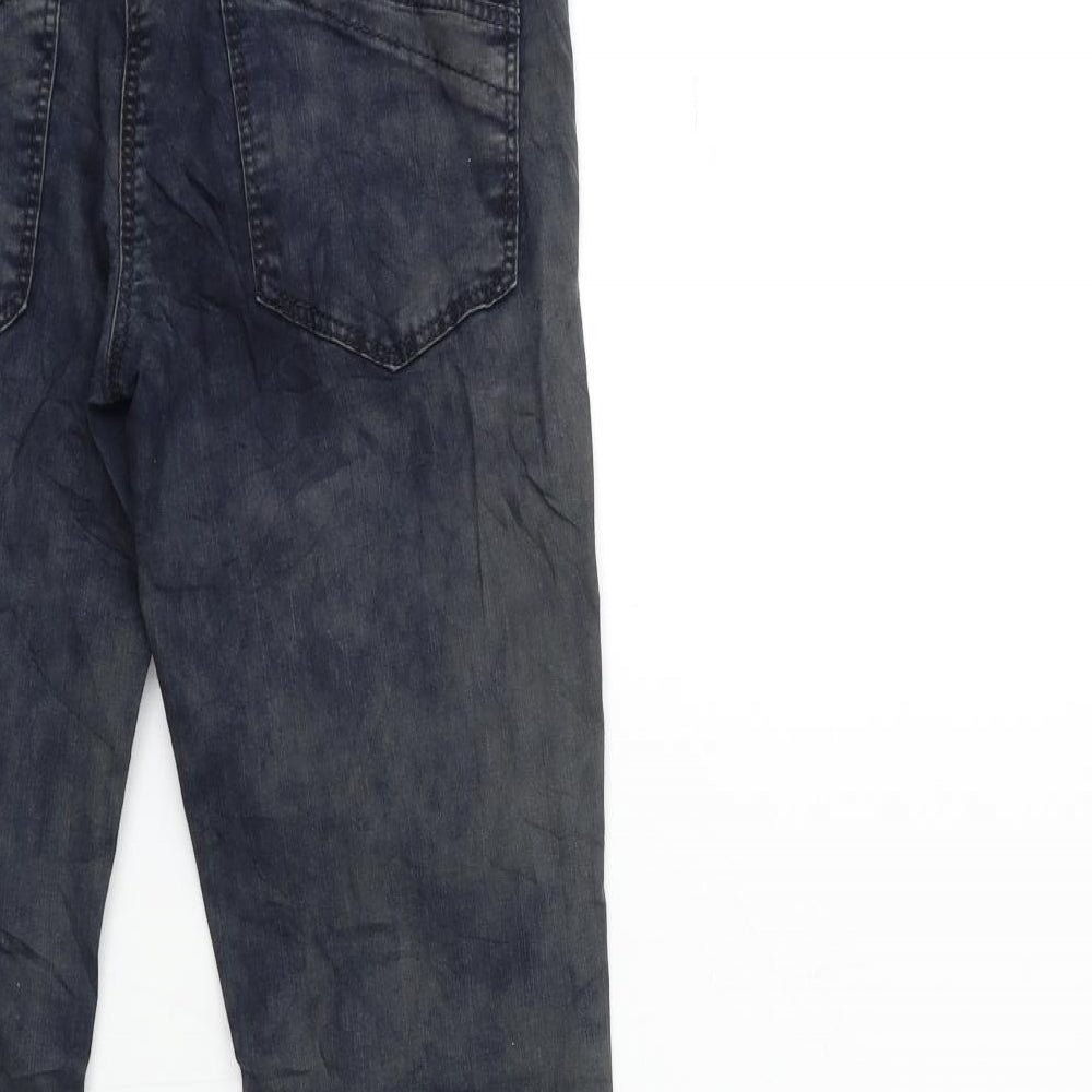 Preworn Womens Green Denim Skinny Jeans Size 28 in L30 in - Acid wash