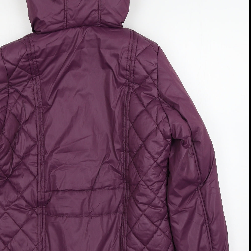Damart Womens Purple Parka Coat Size 10