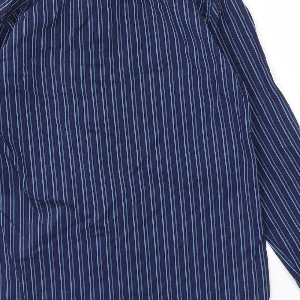St George Mens Blue Striped T-Shirt Size 15