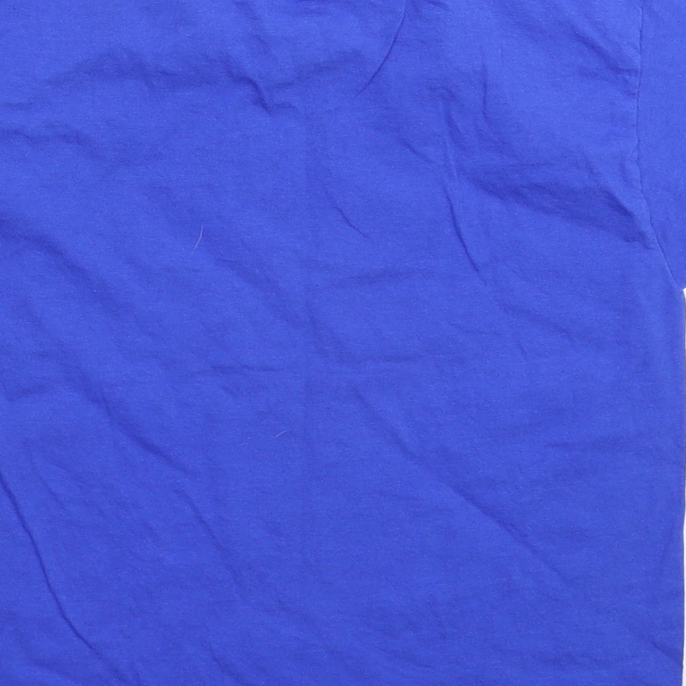 Fruit of the Loom Girls Blue Polka Dot Basic T-Shirt Size 5-6 Years