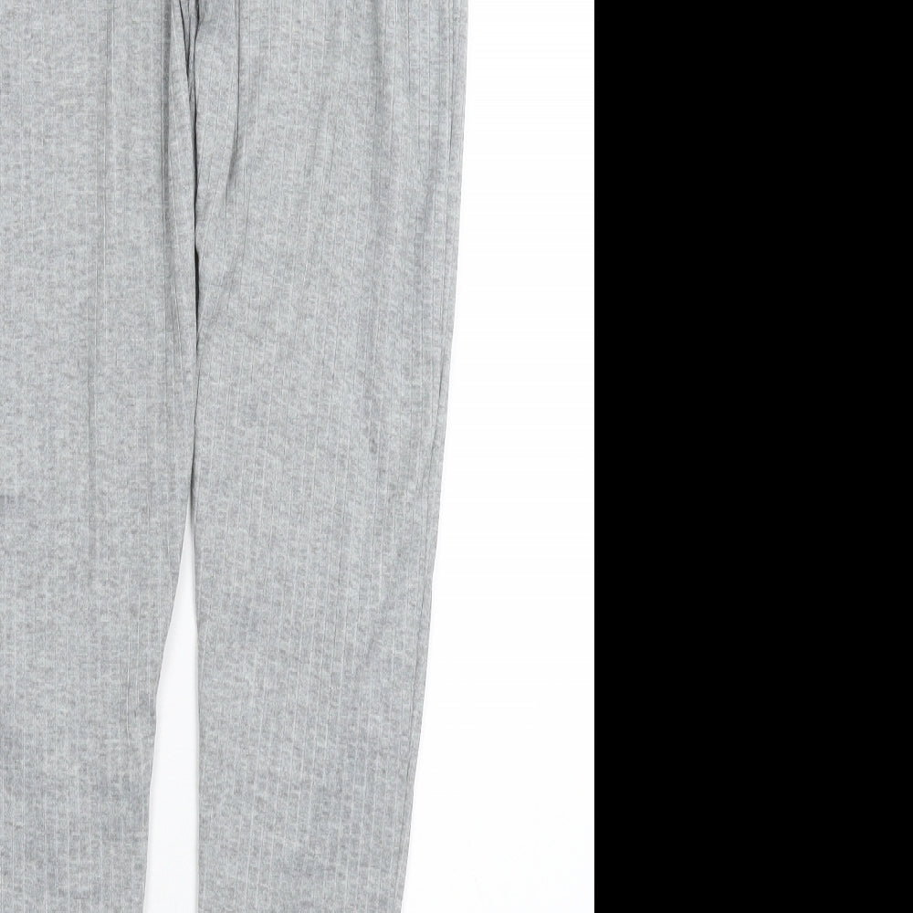 Boohoo Womens Grey Capri Leggings Size 8 L27 in