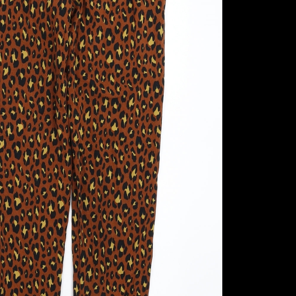 Primark Womens Multicoloured Animal Print Trousers Size 8 L25 in