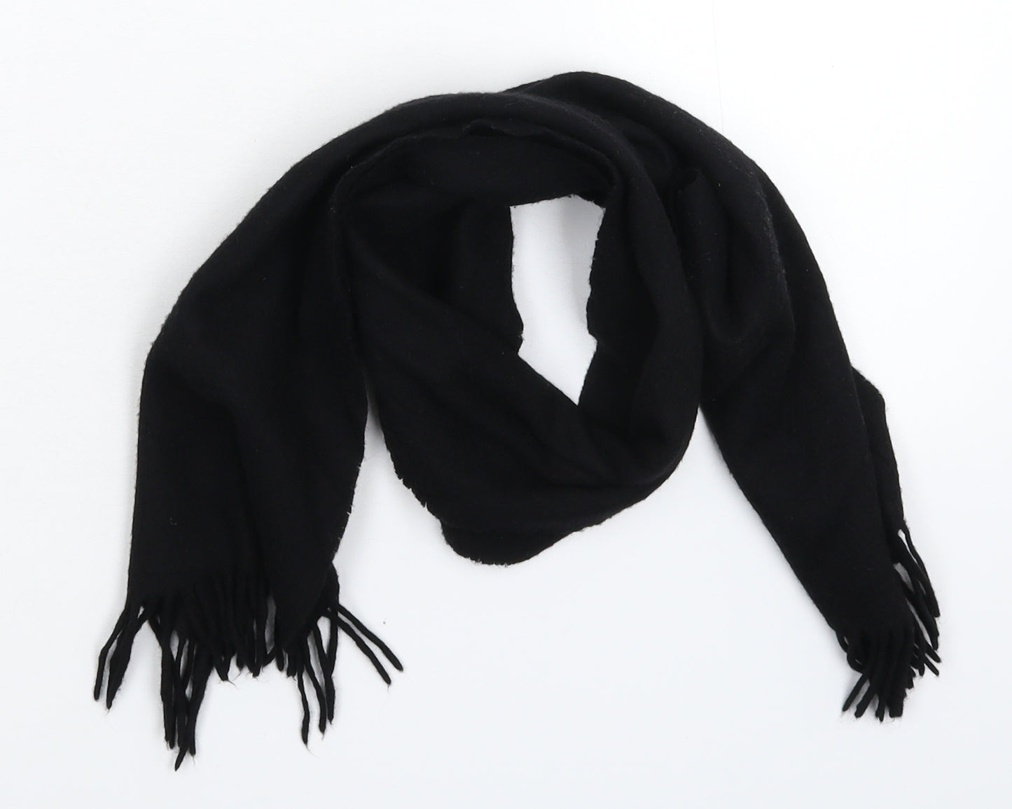 Preworn Unisex Black Knit Scarf One Size
