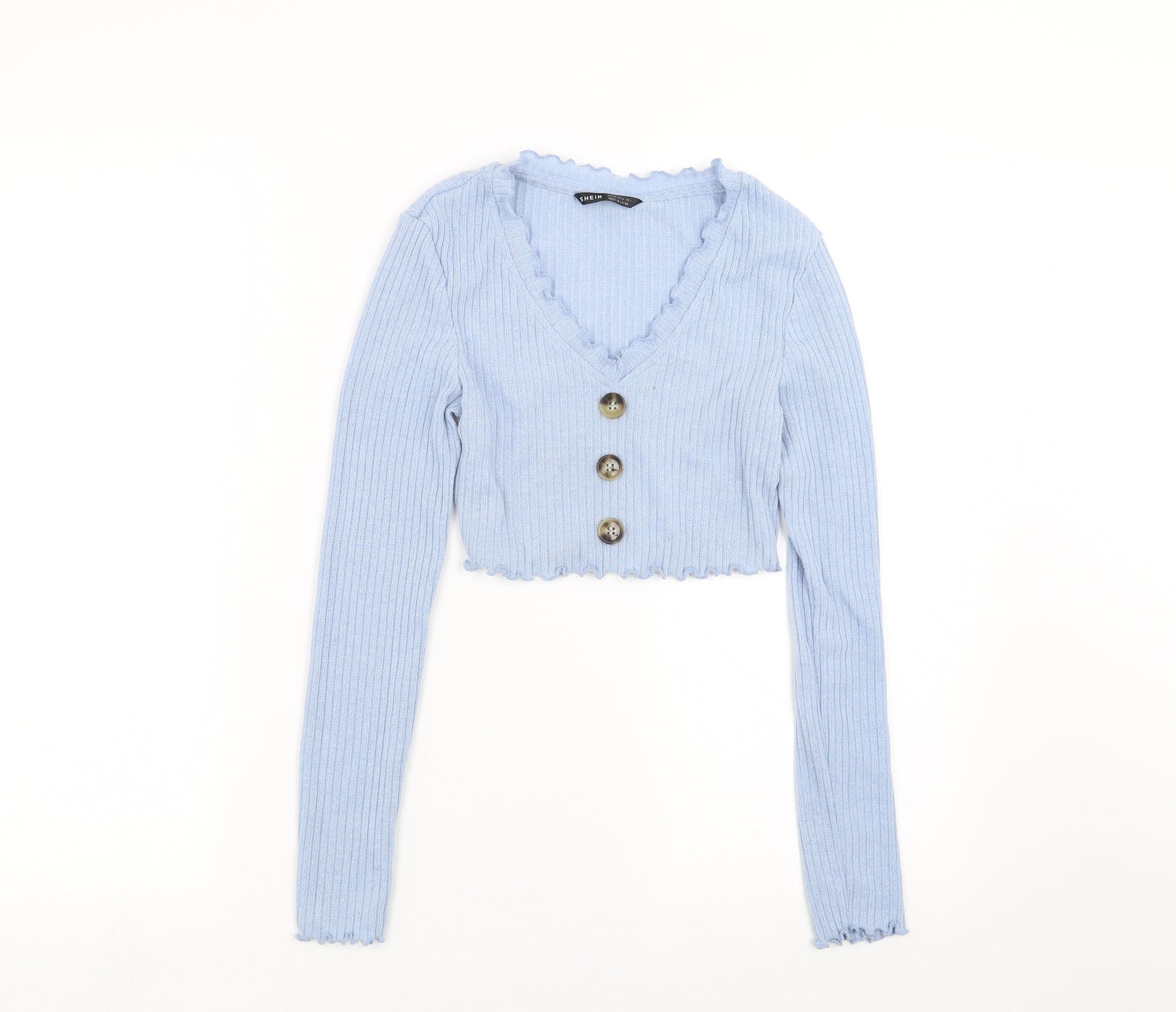 SheIn Womens Blue Pullover Jumper Size XS cropped – Preworn