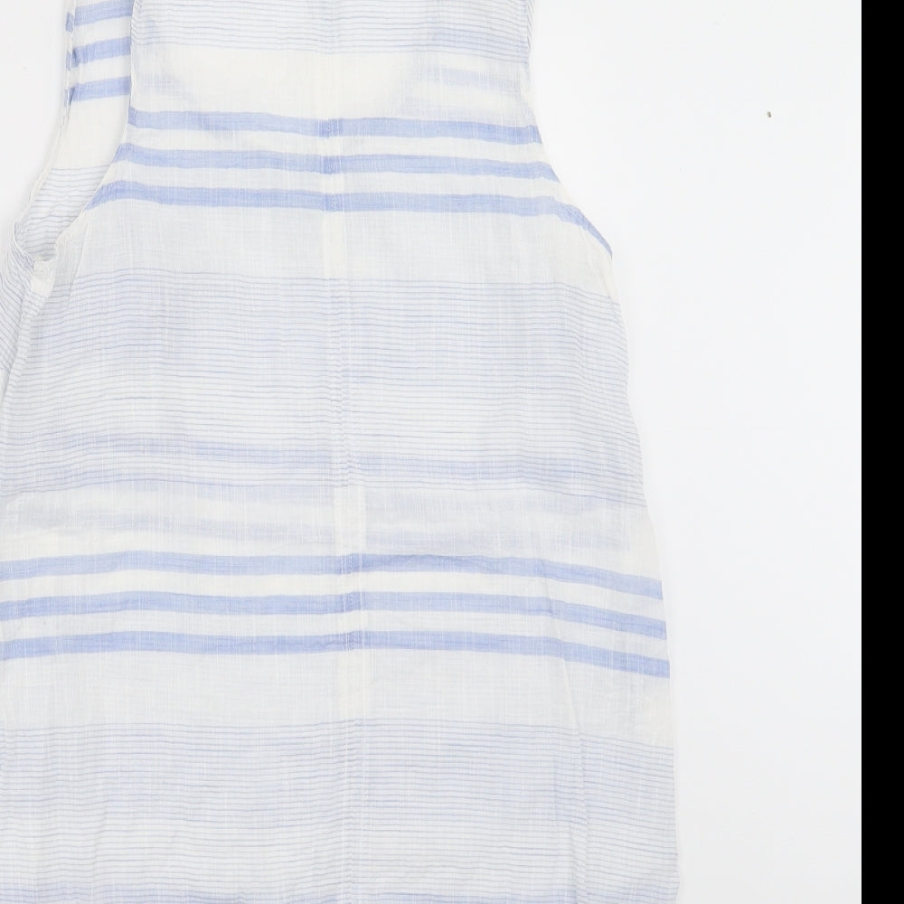 Primark Womens Blue Striped Basic Blouse Size 12