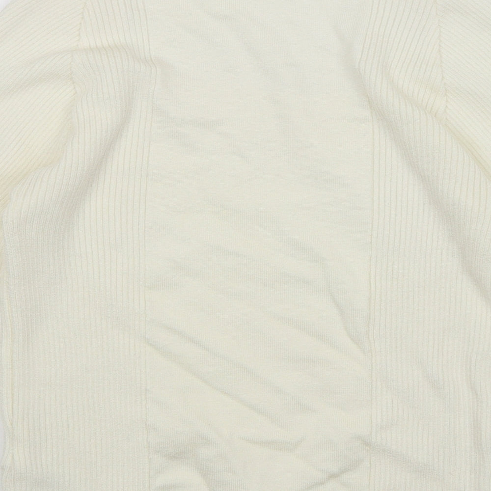 Topshop Womens White Pullover Jumper Size XL