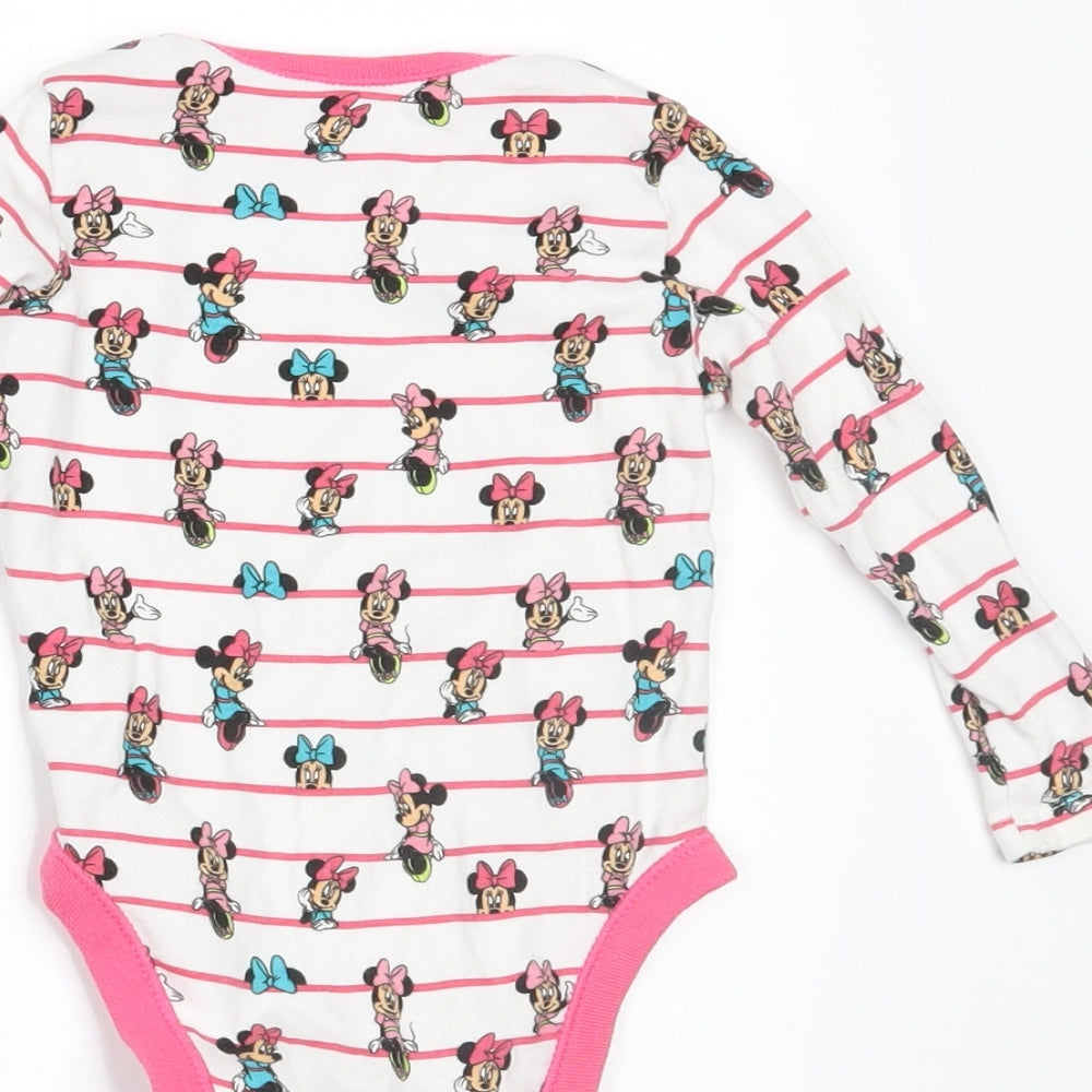 Disney Baby Girls Geometric Basic T-Shirt Size 9-12 Months - MINNIE MOUSE BODYSUIT