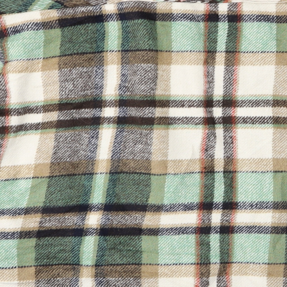 Nasty Girl Womens Multicoloured Check Basic Button-Up Size 14 - Padded shirt