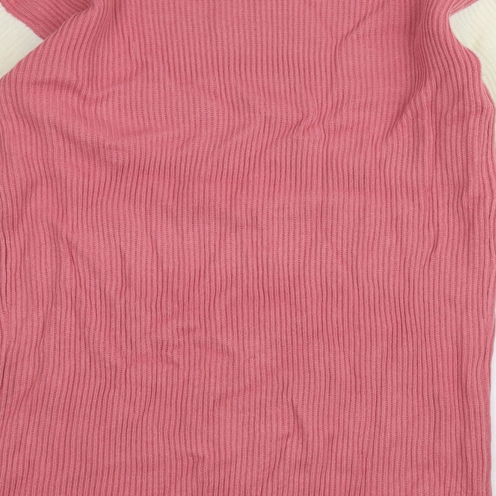 SheIn Womens Pink Pullover Jumper Size L