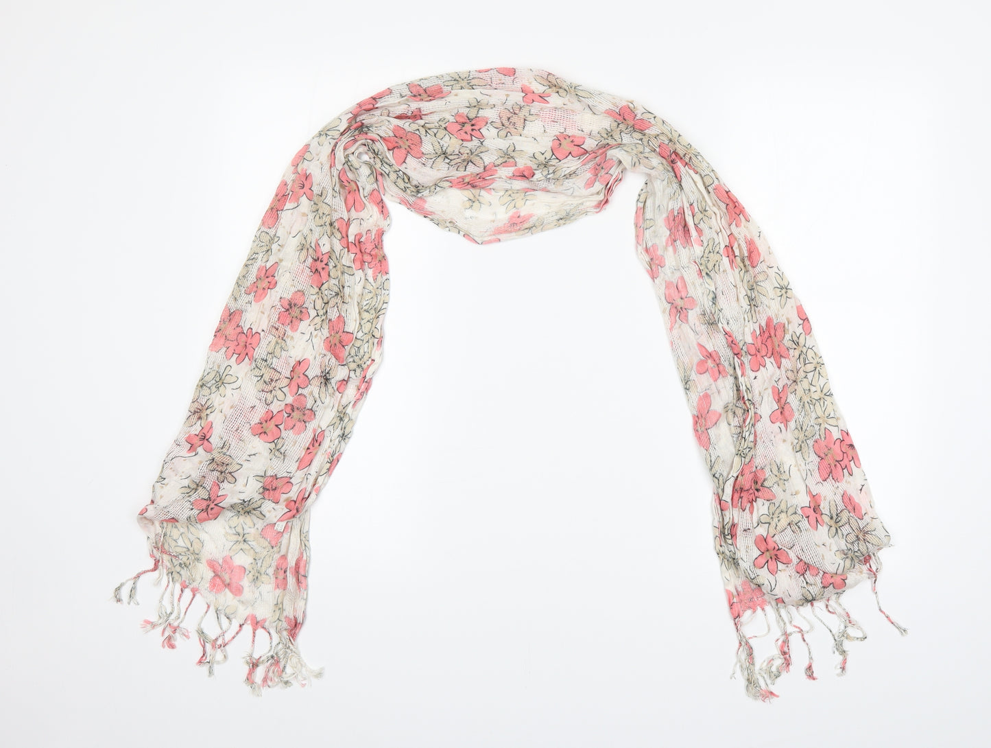 Preworn Womens Multicoloured Floral Scarf